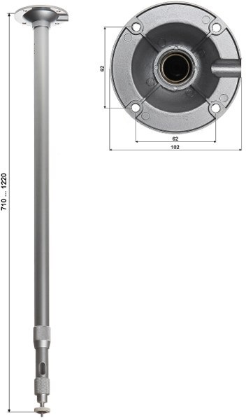 UCHWYT DO KAMER TELESKOPOWY SUFITOWY BR-60X120 710-1220 INNY-D