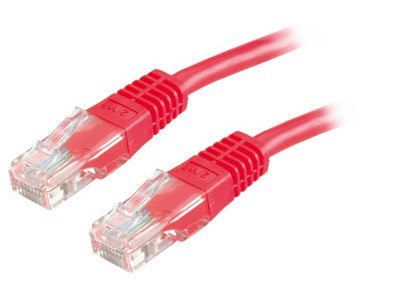 PATCHCORD KAT5E UTP 0,25M CZERWONY LANBERG