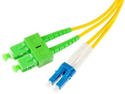 PATCHCORD ŚWIATŁOWODOWY SM 1M DUPLEX 9/125, SC/APC-LC/UPC 3MM OEM