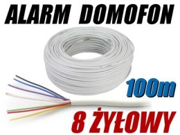 PRZEWÓD ALARMOWY DOMOFONOWY YTDY 8X0,5 - 100M MERCOR