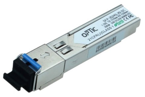 MODUŁ SFP WDM 1.25Gbps, SC SM, 16dB (20km) TX1310/RX1550 OPTIC