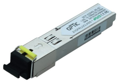 MODUŁ SFP WDM 1.25Gbps, SC SM, 16dB (20km) TX1550/RX1310 OPTIC