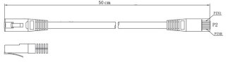 PATCHCORD KAT.6 UTP 0,5M SZARY LANBERG