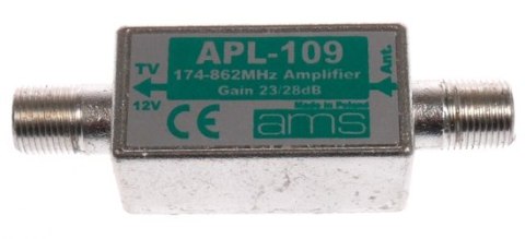 Wzmacniacz ant. APL-109e 27/29dB ekranowany AMS S.C.