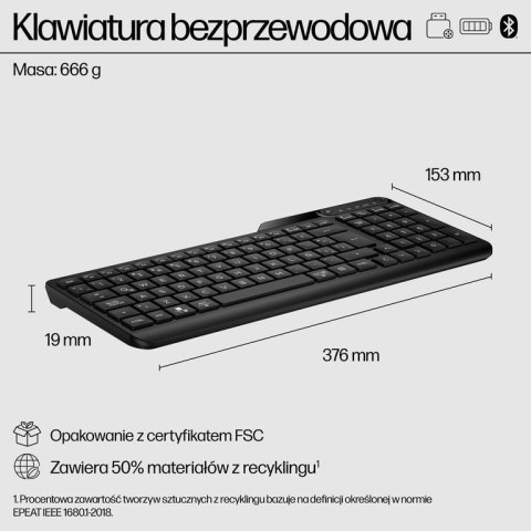 HP Klawiatura bezprzewodowa 475 z dwoma trybami HP