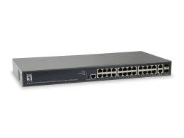 LevelOne GEP-2681 łącza sieciowe Zarządzany L3 Gigabit Ethernet (10/100/1000) Obsługa PoE Czarny LevelOne