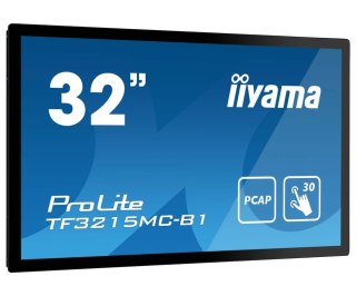 Iiyama ProLite TF3215MC-B2 monitor komputerowy 80 cm (31.5") 1920 x 1080 px Full HD LED Ekran dotykowy Kiosk Czarny Iiyama