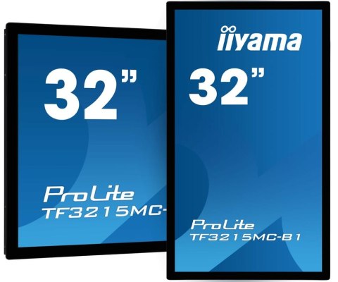 Iiyama ProLite TF3215MC-B2 monitor komputerowy 80 cm (31.5") 1920 x 1080 px Full HD LED Ekran dotykowy Kiosk Czarny Iiyama