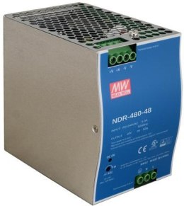 ZASILACZ IMPULSOWY NA SZYNĘ DIN MEAN WELL NDR-480-48 48V/480W/10A MEAN WELL