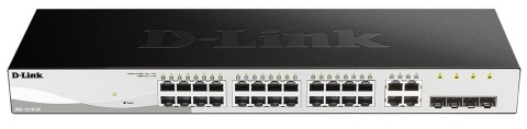 D-Link DGS-1210-24 łącza sieciowe Zarządzany L2 Gigabit Ethernet (10/100/1000) 1U Czarny D-Link