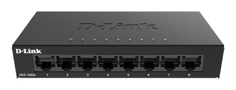 D-Link DGS-108GL Nie zarządzany Gigabit Ethernet (10/100/1000) Czarny D-Link