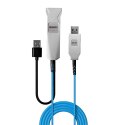 Lindy 43345 kabel USB 30 m USB 3.2 Gen 1 (3.1 Gen 1) USB A 2 x USB A Niebieski, Srebrny Lindy