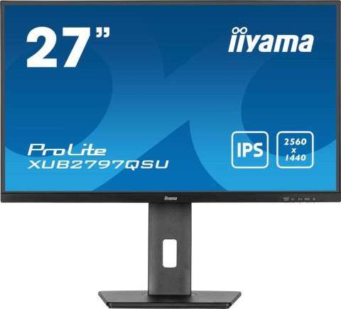 Iiyama ProLite XUB2797QSU-B1 monitor komputerowy 61 cm (24") 2560 x 1440 px Wide Quad HD LED Czarny Iiyama