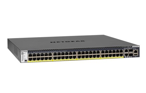 NETGEAR M4300-52G-PoE+ 550W PSU Zarządzany L2/L3/L4 Gigabit Ethernet (10/100/1000) Obsługa PoE 1U Czarny NETGEAR