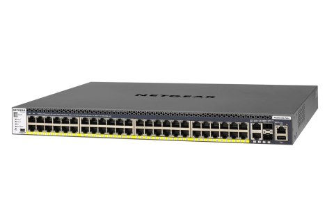 NETGEAR M4300-52G-PoE+ 550W PSU Zarządzany L2/L3/L4 Gigabit Ethernet (10/100/1000) Obsługa PoE 1U Czarny NETGEAR