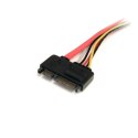 StarTech SATA22PEXT kabel SATA 0,35 m SATA 22-pin SATA 7-pin + 15-pin Czerwony StarTech.com