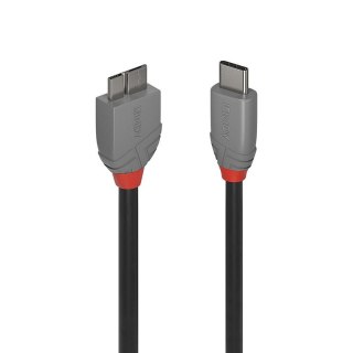 Lindy 36620 kabel USB 0,5 m USB 3.2 Gen 1 (3.1 Gen 1) USB C Micro-USB B Czarny Lindy