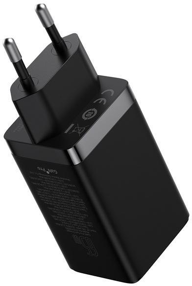 Ładowarka sieciowa Baseus GaN 5 Pro Fast Charger CCGP120201 65W 1x USB-A 2x USB-C PD 3.0 QC 4.0 + kabel USB-C BASEUS