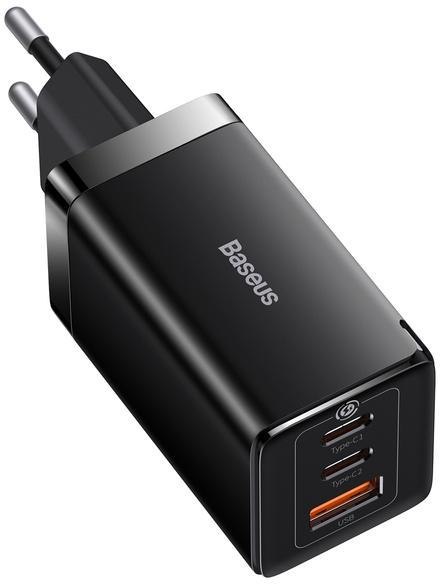 Ładowarka sieciowa Baseus GaN 5 Pro Fast Charger CCGP120201 65W 1x USB-A 2x USB-C PD 3.0 QC 4.0 + kabel USB-C BASEUS