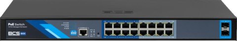 Switch PoE BCS BASIC BCS-B-SP16G-2SFP-M BCS