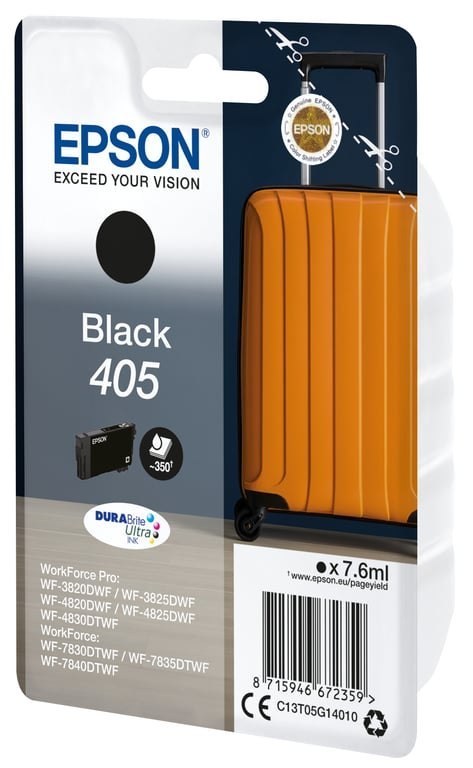 Epson 405 DURABrite Ultra Ink nabój z tuszem 1 szt. Oryginalny Standardowa wydajność Czarny Epson