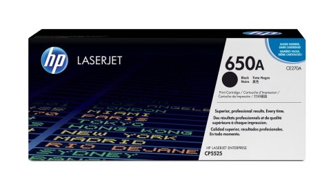 HP 650A oryginalny wkład z czarnym tonerem LaserJet HP