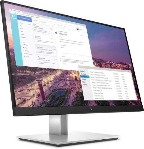 HP E-Series E23 G4 monitor komputerowy 58,4 cm (23") 1920 x 1080 px Full HD LCD Czarny, Srebrny HP