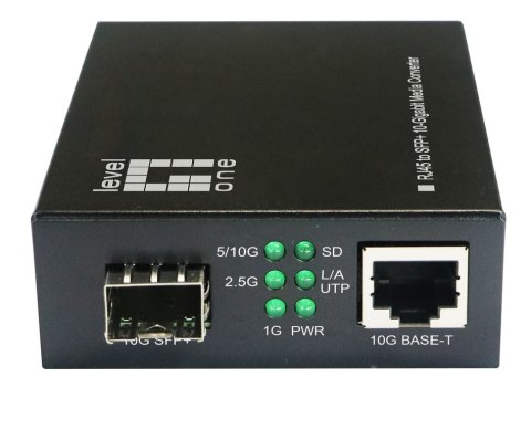 LevelOne GVT-2051 konwerter sieciowy 10000 Mbit/s Czarny LevelOne