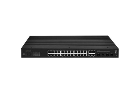 LevelOne IGS-2128 łącza sieciowe Zarządzany L2 Gigabit Ethernet (10/100/1000) Czarny LevelOne