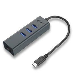 I-tec Metal C31METALG3HUB huby i koncentratory USB 3.2 Gen 2 (3.1 Gen 2) Type-C 5000 Mbit/s Szary I-tec