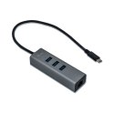 I-tec Metal C31METALG3HUB huby i koncentratory USB 3.2 Gen 2 (3.1 Gen 2) Type-C 5000 Mbit/s Szary I-tec