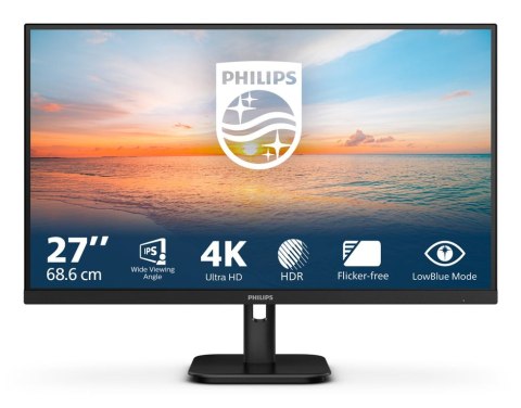 Philips 27E1N1800A/00 monitor komputerowy 68,6 cm (27") 3840 x 2160 px 4K Ultra HD LED Czarny Philips