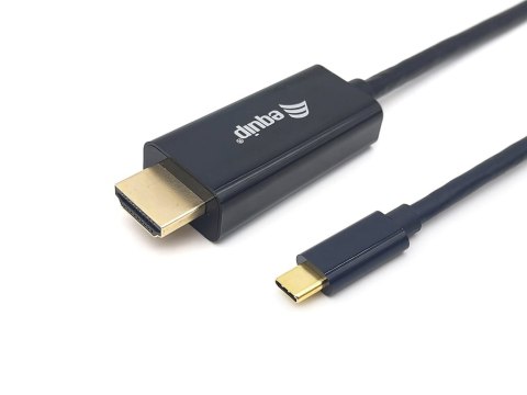 Equip 133411 adapter kablowy 1 m USB Type-C HDMI Typu A (Standard) Czarny Equip