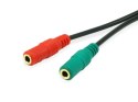 Equip 147943 kabel audio 1,5 m 2 x 3.5mm 3.5mm Czarny Equip