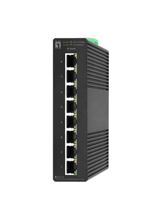 LevelOne IGS-2108 łącza sieciowe Zarządzany L2 Gigabit Ethernet (10/100/1000) Czarny LevelOne