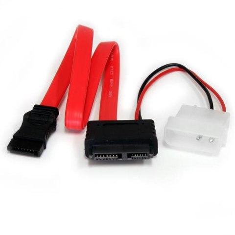 StarTech SLSATAF12 kabel SATA 0,304 m SATA 13-pin SATA 7-pin + Molex (4-pin) Czerwony StarTech.com