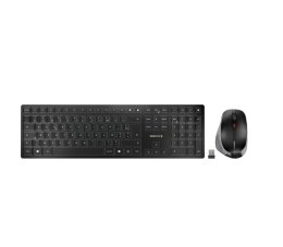 CHERRY DW 9500 SLIM klawiatura Dołączona myszka RF Wireless + Bluetooth AZERTY Francuski Czarny, Szary CHERRY