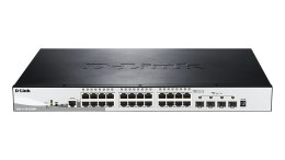 D-Link DGS-1510-28XMP łącza sieciowe Zarządzany L2/L3 Gigabit Ethernet (10/100/1000) Obsługa PoE Czarny, Szary D-Link