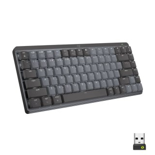 Logitech MX Mini Mechanical klawiatura RF Wireless + Bluetooth QWERTY Amerykański międzynarodowy Grafitowy, Szary Logitech