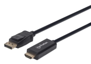 Manhattan 152679 adapter kablowy 1,8 m DisplayPort HDMI Czarny Manhattan