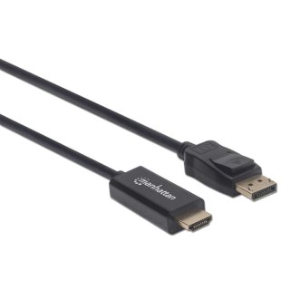 Manhattan 153201 adapter kablowy 1,8 m DisplayPort HDMI Czarny Manhattan