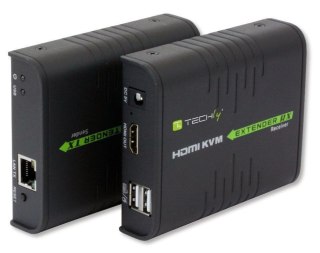 Techly IDATA HDMI-KVM2 przedłużacz KVM Nadajnik i odbiornik Techly