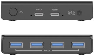 Unitek Przełącznik KVM 4x USB-A 5Gbps aktywny H1310A UNITEK