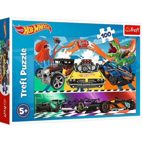 Puzzle 100 elementów Pędzące samochody Hot Wheels