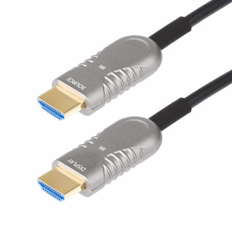 StarTech 8K-A-50F-HDMI-CABLE kabel HDMI 15,2 m HDMI Typu A (Standard) Czarny, Srebrny StarTech.com