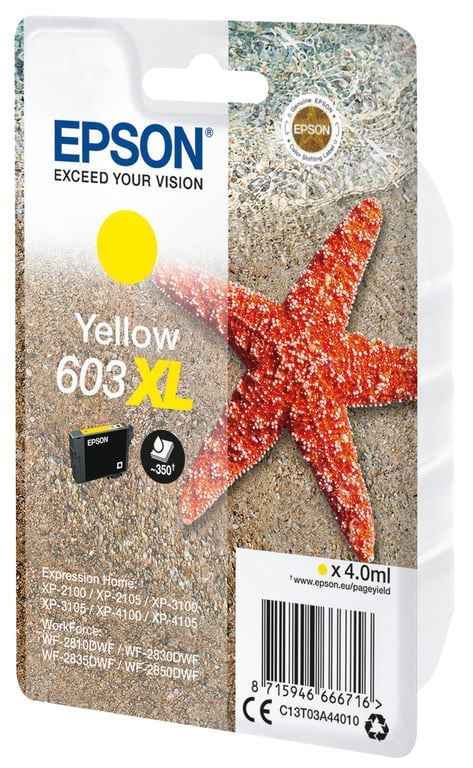 Epson Singlepack Yellow 603XL Ink Epson