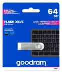 Goodram USB UNO3-0640S0R11 pamięć USB 64 GB USB Typu-A 3.2 Gen 1 (3.1 Gen 1) Srebrny Goodram