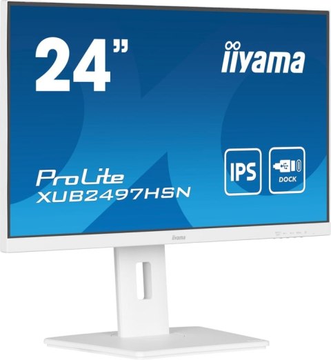 Iiyama ProLite XUB2497HSN-W1 monitor komputerowy 60,5 cm (23.8") 1920 x 1080 px Full HD LED Biały Iiyama