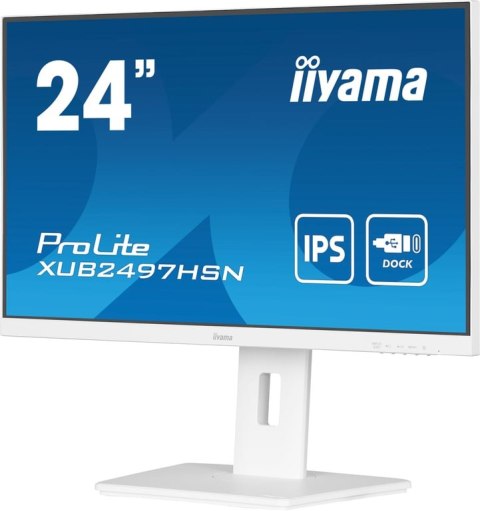 Iiyama ProLite XUB2497HSN-W1 monitor komputerowy 60,5 cm (23.8") 1920 x 1080 px Full HD LED Biały Iiyama