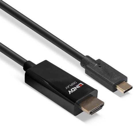 Lindy 43317 adapter kablowy 10 m USB Type-C HDMI Typu A (Standard) Czarny Lindy